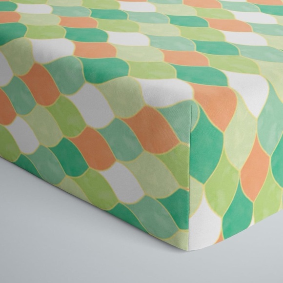 LS Dragon Scales Bamboo Crib Sheet